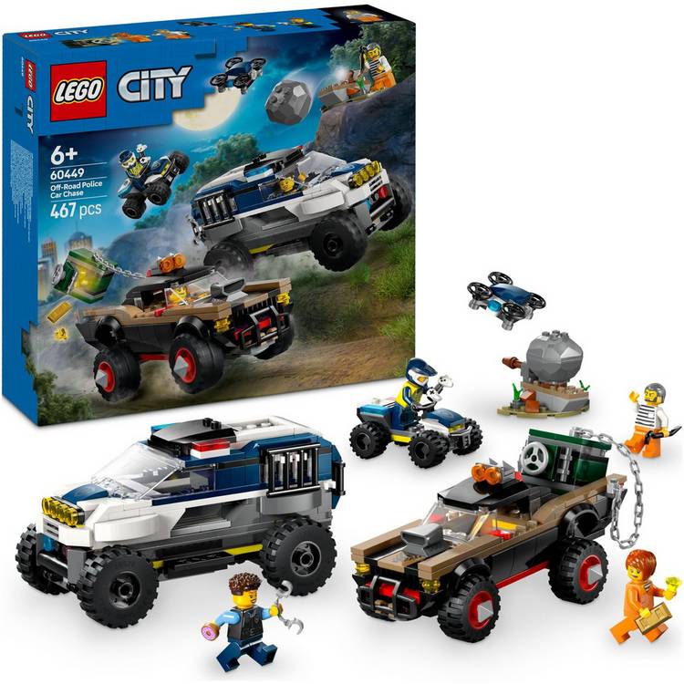 LEGO City Off-Road Police Car Chase, Building Toy Set 60449 0