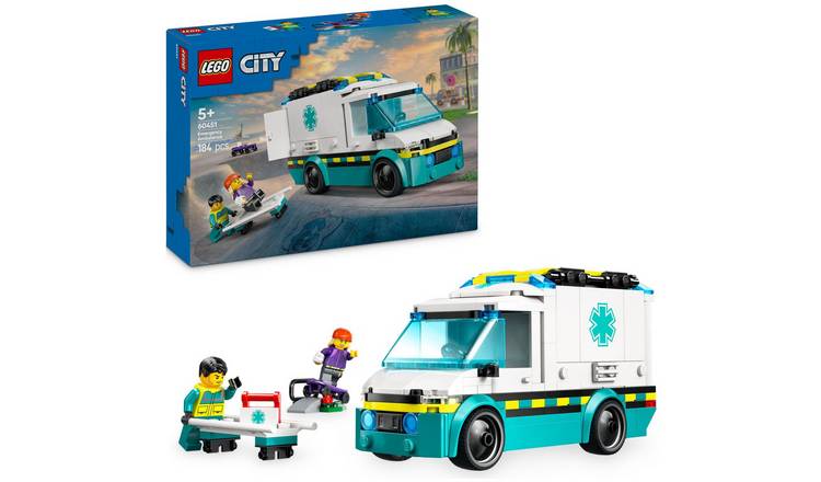 LEGO City Emergency Ambulance Toy Set with Minifigures 60451