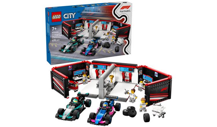 LEGO City F1 Garage & Mercedes-AMG & Alpine Cars Set 60444