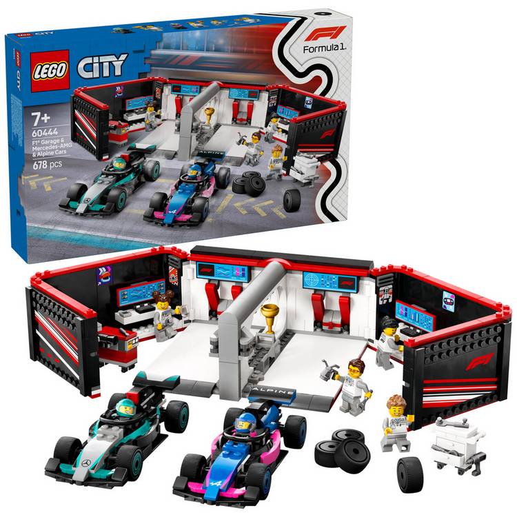 LEGO City F1 Garage & Mercedes-AMG & Alpine Cars Set 60444 0
