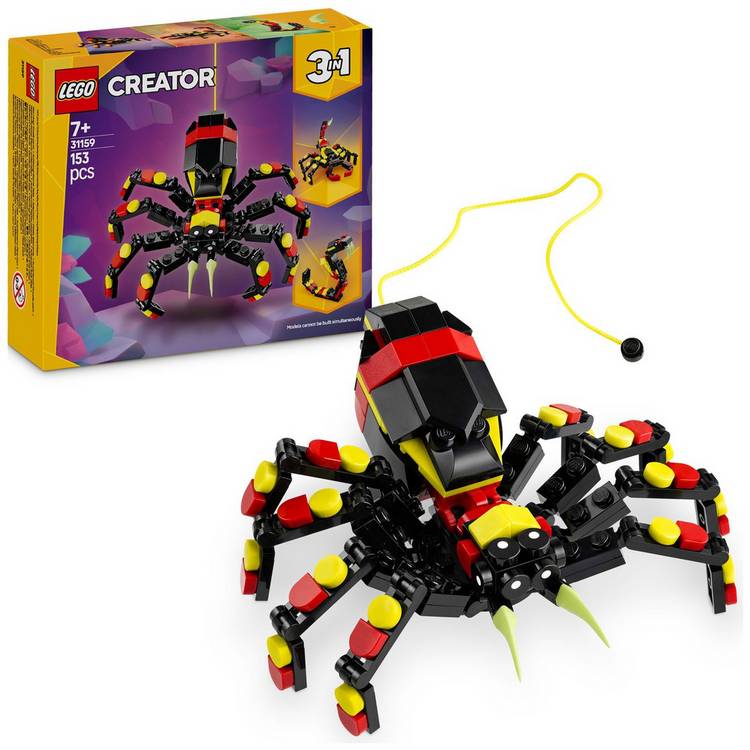 LEGO Creator 3in1 Wild Animals: Surprising Spider Toy 31159 0