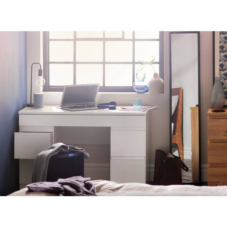 Habitat Jenson 5 Drawer Dressing Table - Matte White 0