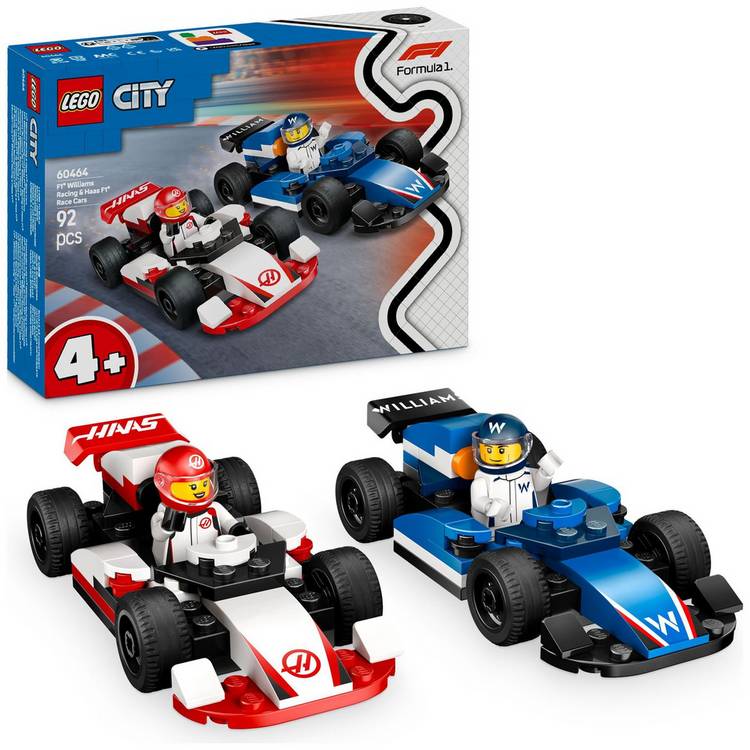 LEGO City F1 Williams Racing & Haas F1 Race Cars Set 60464 0