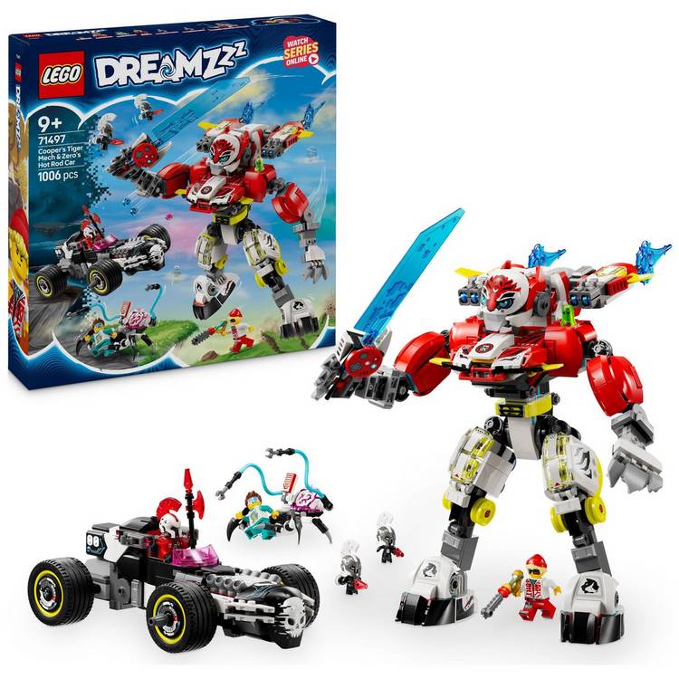 LEGO DREAMZzz 2in1 Cooper's Tiger Mech, Zero's Hot Rod 71497 0