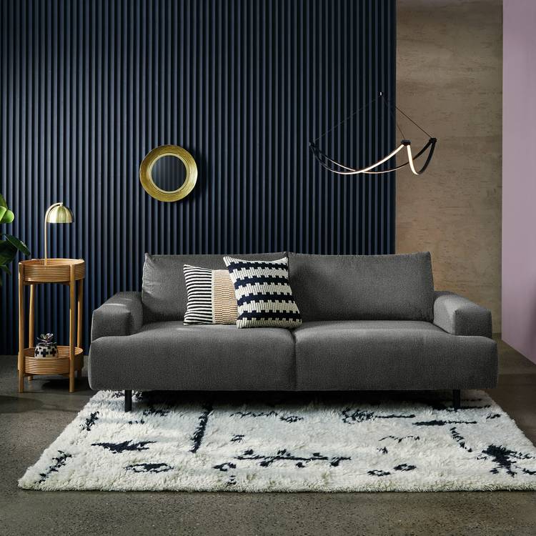 Habitat Julien Fabric 3 Seater Sofa - Charcoal 0