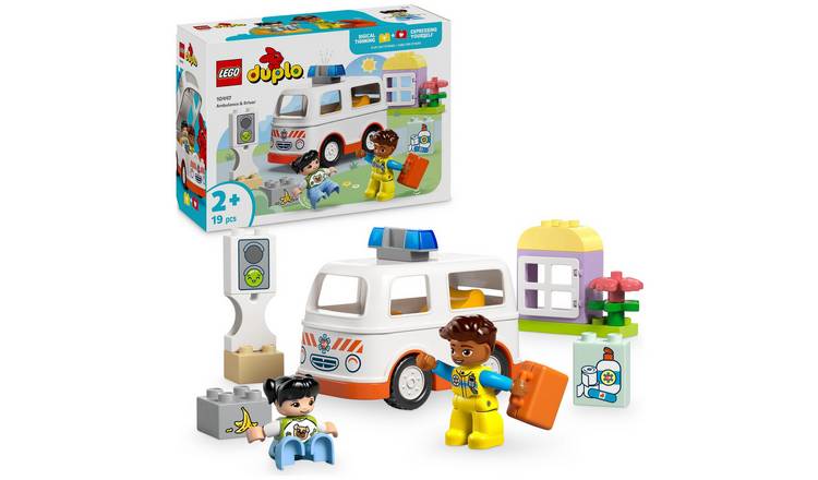 LEGO DUPLO Ambulance & Driver, Toddler Learning Toys 10447