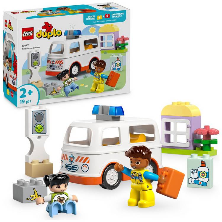 LEGO DUPLO Ambulance & Driver, Toddler Learning Toys 10447 0