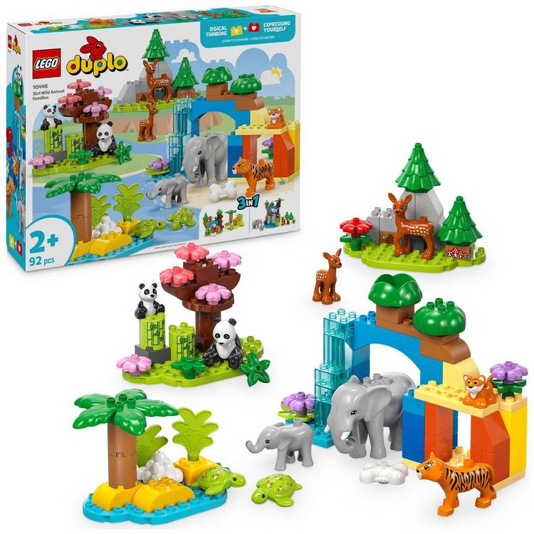 LEGO DUPLO 3in1 Wild Animal Families Learning Toy Set 10446 0