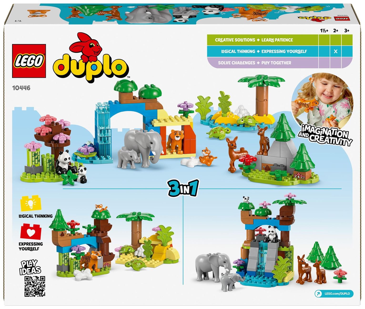 Buy LEGO DUPLO 3in1 Wild Animal Families Learning Toy Set 10446