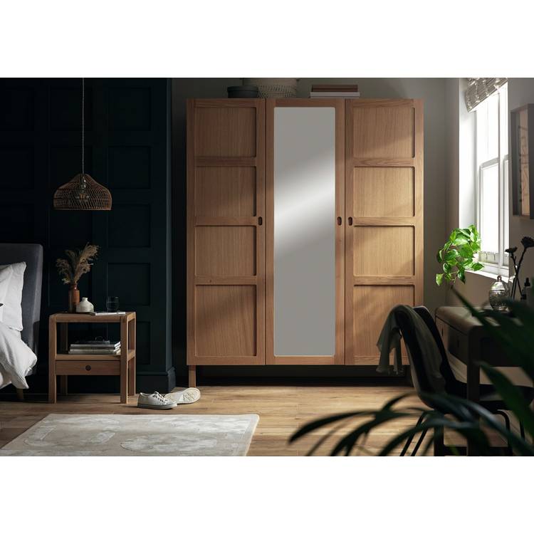Habitat Radius 3 Door Wardrobe - Oak 0