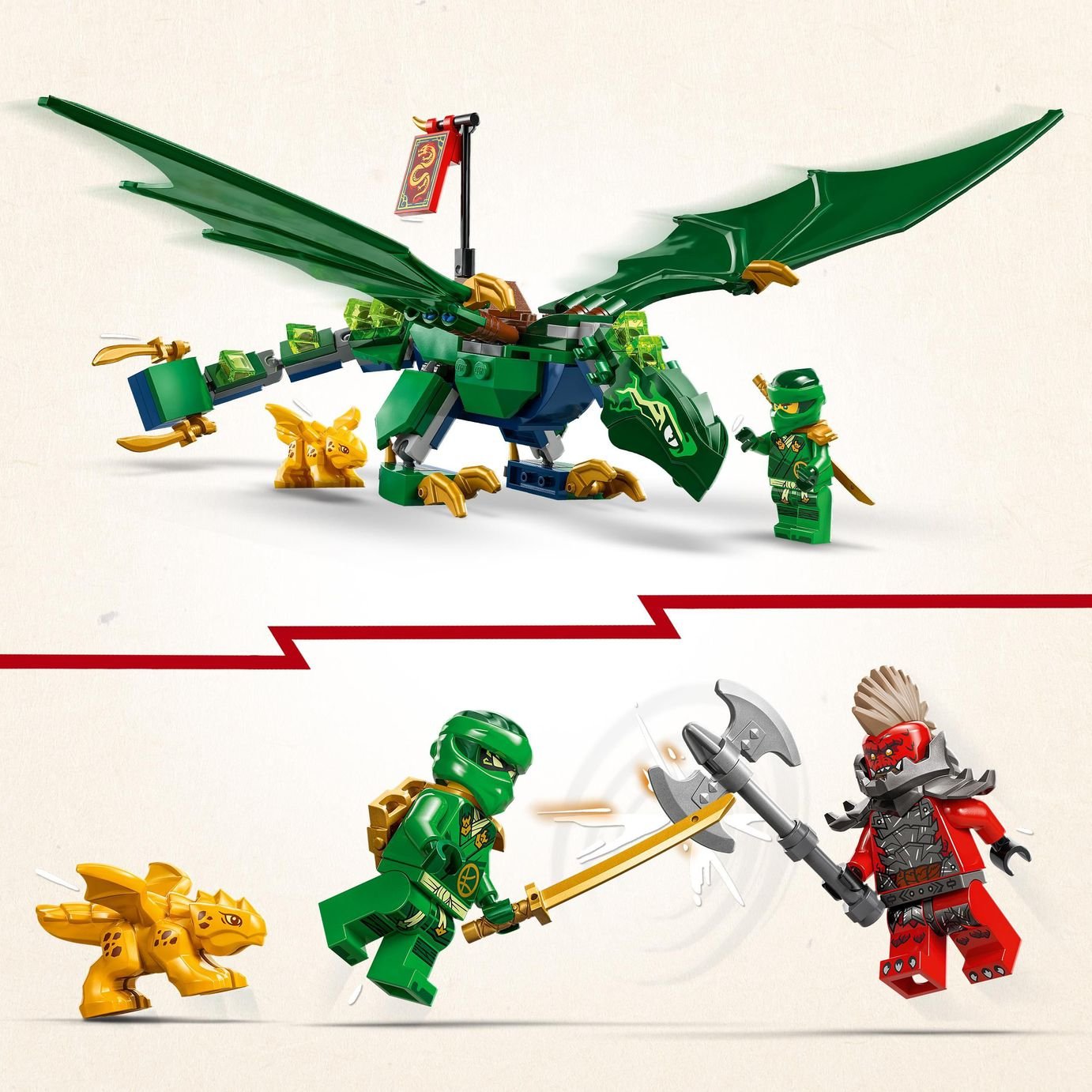 Buy LEGO NINJAGO Lloyd's Green Forest Dragon Toy for Kids 71829
