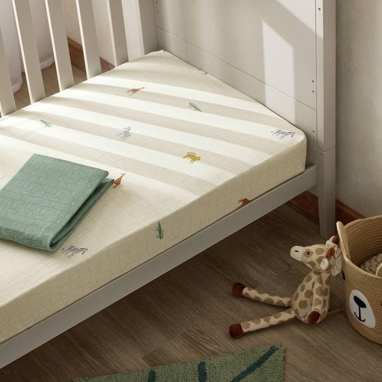 Habitat Cotton Safari Twin Nursery Fitted Sheet - Cot Bed 0