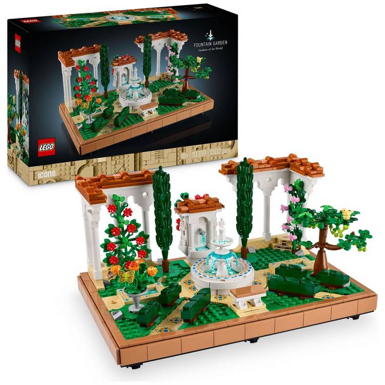 LEGO Icons Fountain Garden Home Decor Set for Adults 10359 0