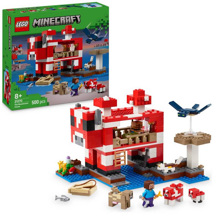 LEGO Minecraft The Mooshroom House Building Toy Set 21270 0