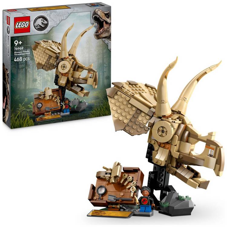 LEGO Jurassic World Dinosaur Fossil: Triceratops Skull 76969 0