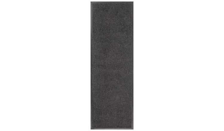 Argos Home Washable Grey Short Pile Runner - 180x60cm