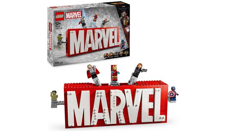 LEGO Marvel: MARVEL Logo & Minifigures Building Toy 76313