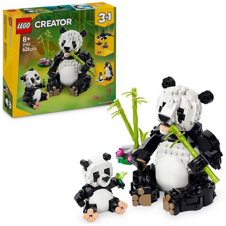 LEGO Creator 3in1 Wild Animals: Panda Family Toy Set 31165 0