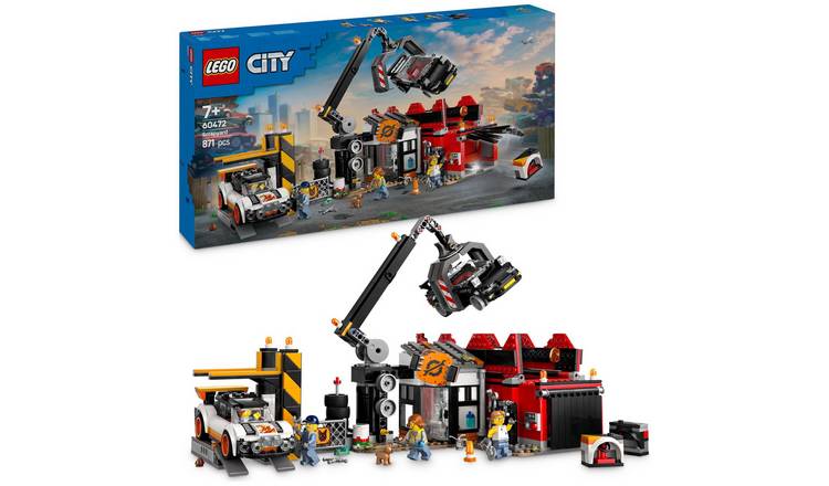 LEGO City Scrapyard with Cars, Building Toy Set 60472