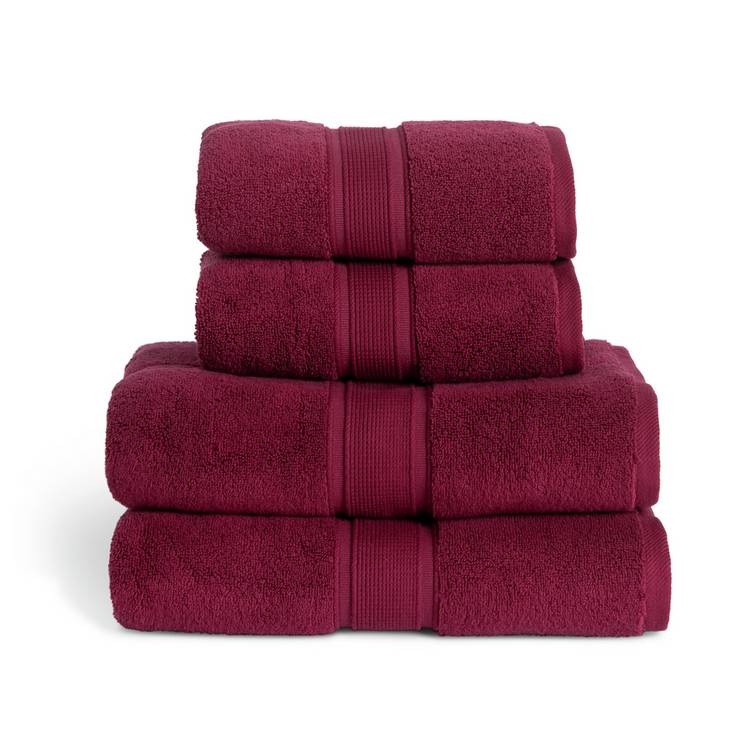 Habitat Supersoft 4 Piece Towel Bale - Plum 0