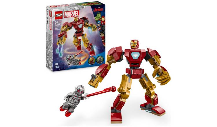 LEGO Marvel Iron Man Mech vs. Ultron Building Toy Set 76307