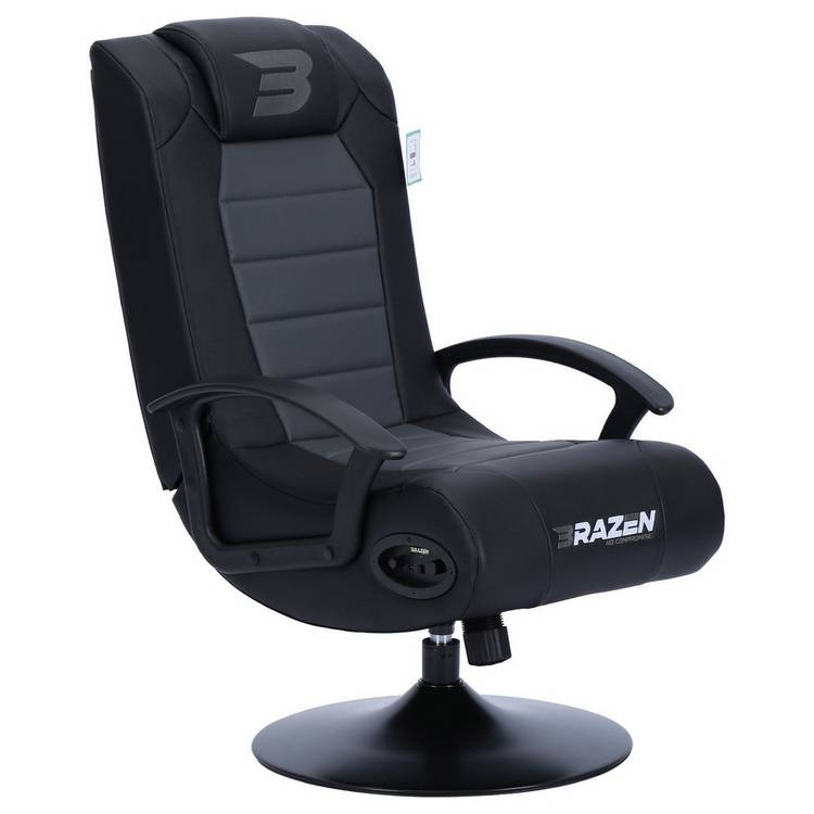 BraZen Stag 2.1 Bluetooth Surround Sound Gaming Chair - Grey 0