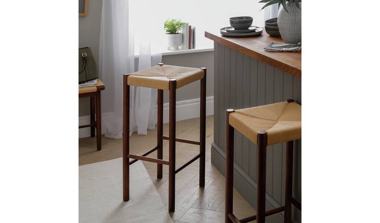 Habitat Hanna Oak Counter Stool - Walnut