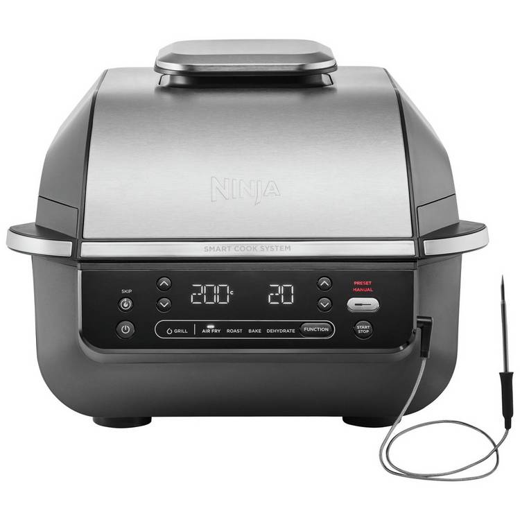Ninja 5-in-1 EG351UK 5.7L Grill & Air Fryer - Black & Silver 0