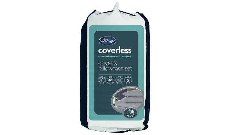 Silentnight Coverless 10.5Tog Grey Duvet & Pillowcase-Single