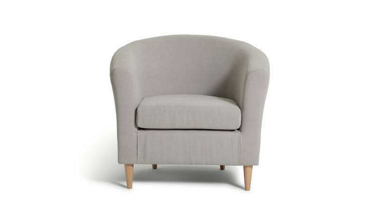 Argos grey store velvet chair