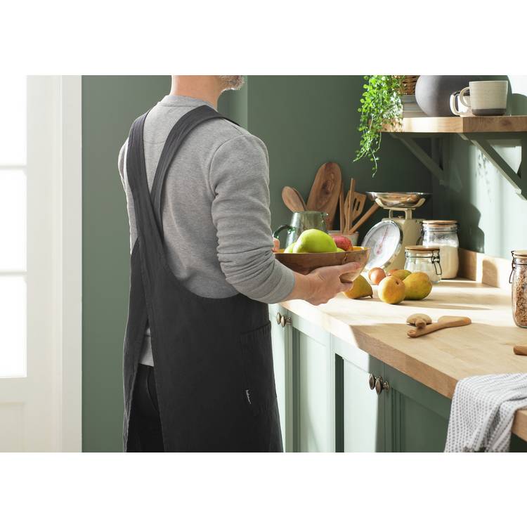 Habitat Cross Back Apron - Charcoal 0