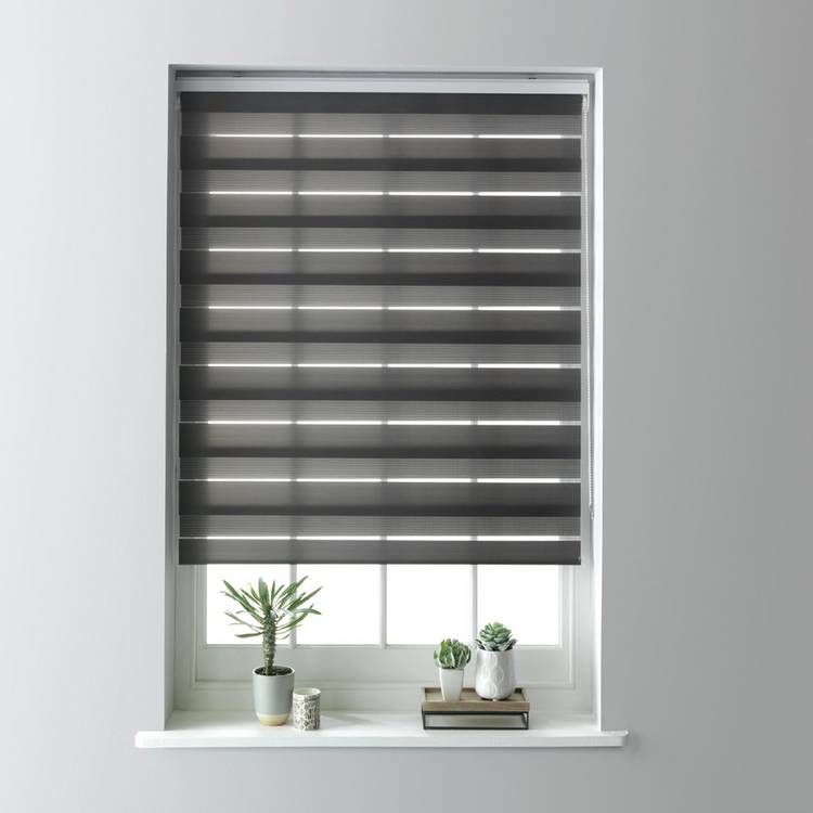 Habitat Day and Night Grey Roller Blind - 90cm 0