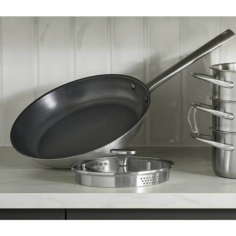 Habitat 28cm Brushed Stainless Steel Frying Pan 0