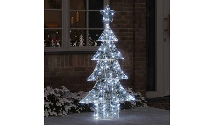 Walplus Artificial Christmas Tree - Cold White - 85 x 25 x 150 cm