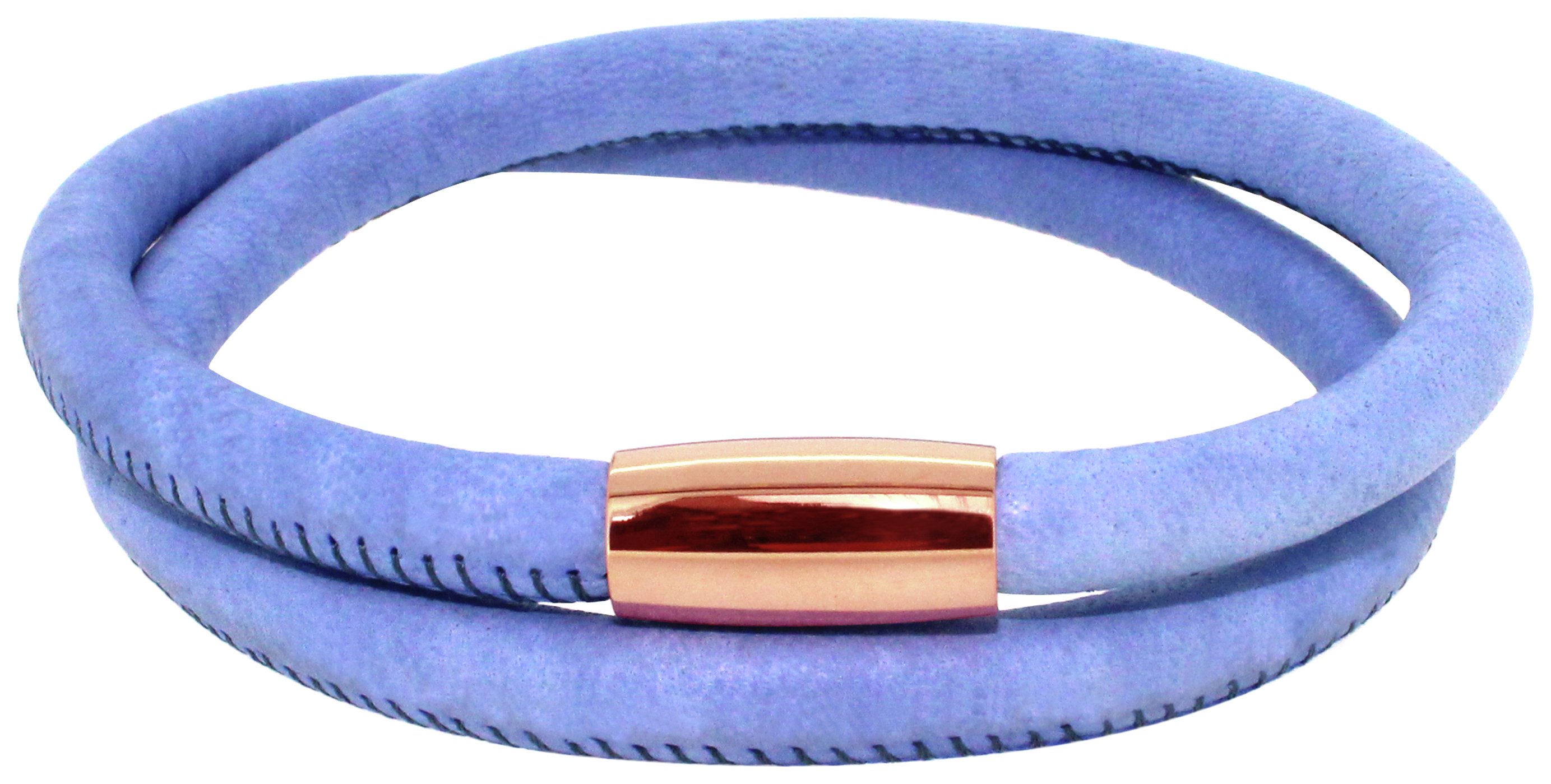 Link Up 2 Row Violet Leather Cord Bracelet