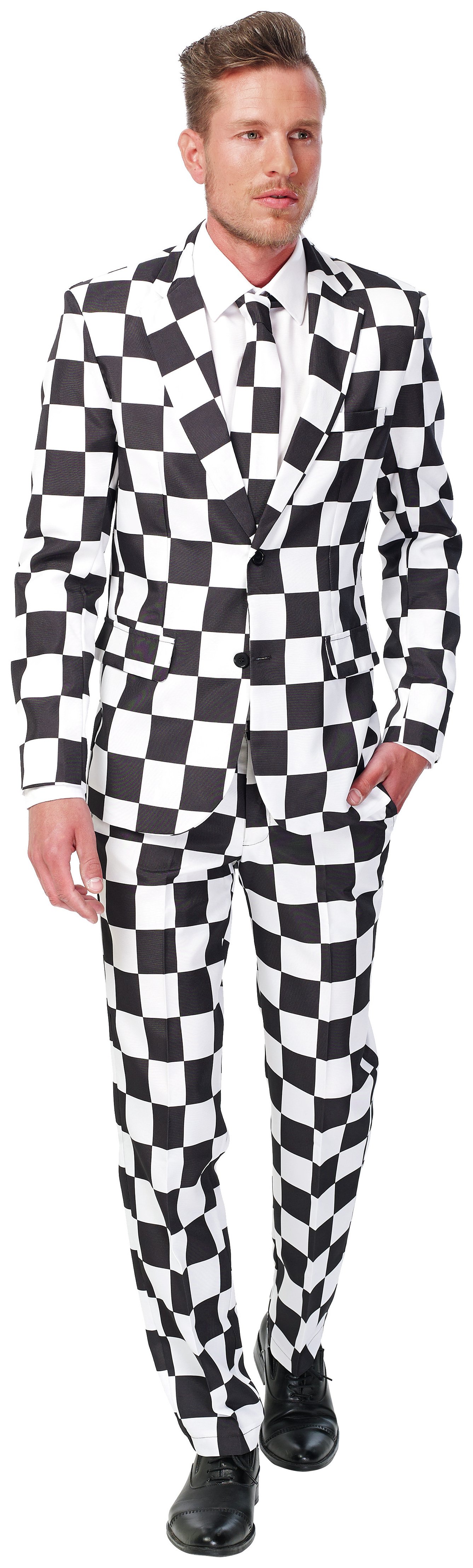 Suitmeister Check Black & White Suit Size S Review