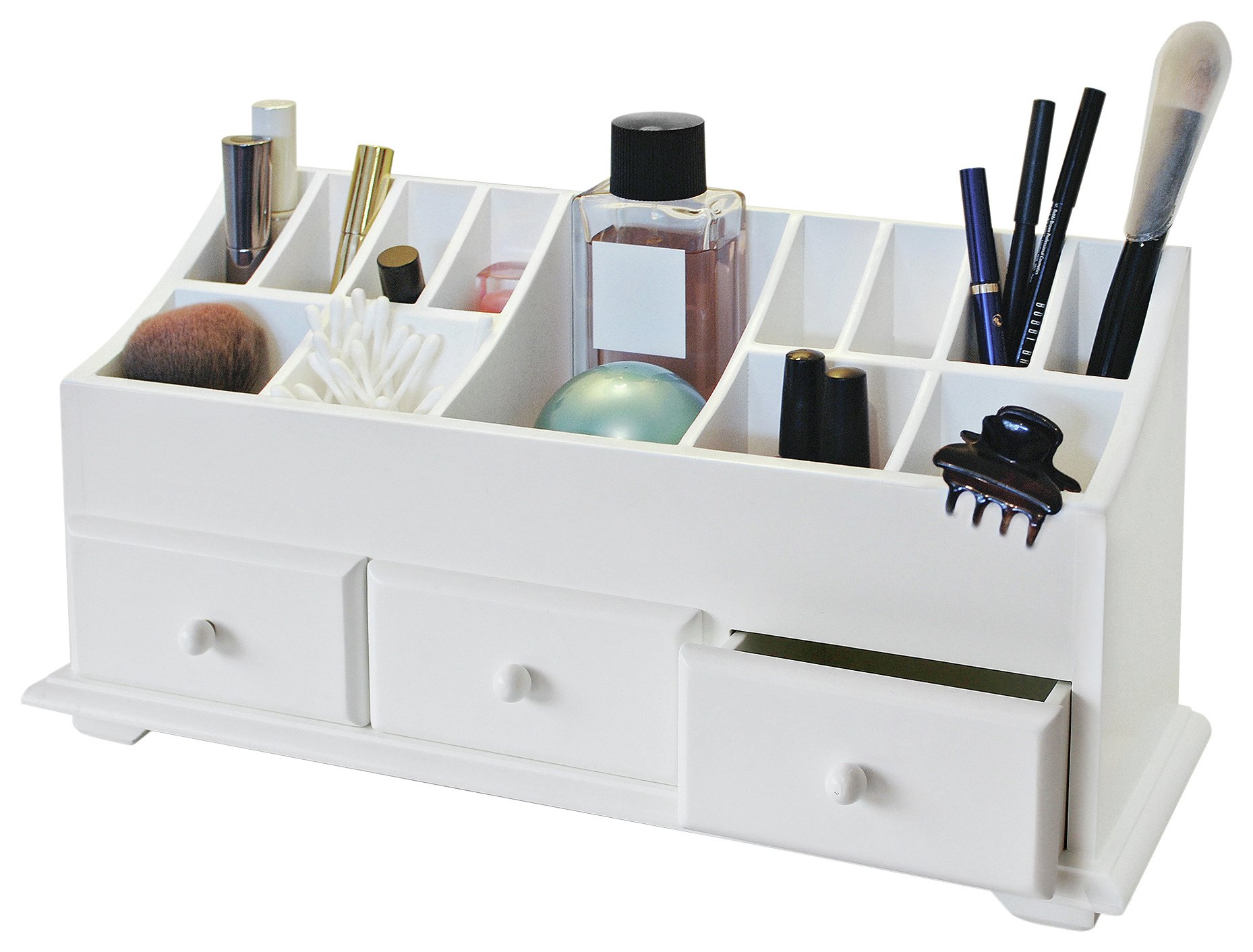 Argos Home 3 Drawer Cosmetics Caddy - White