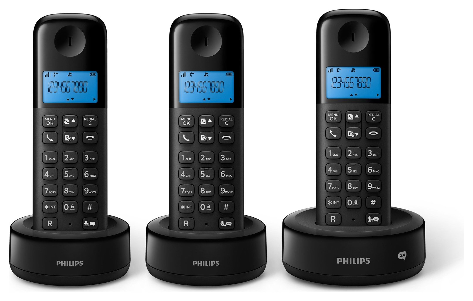 Philips D1353B 05 Cordless Telephone - Triple