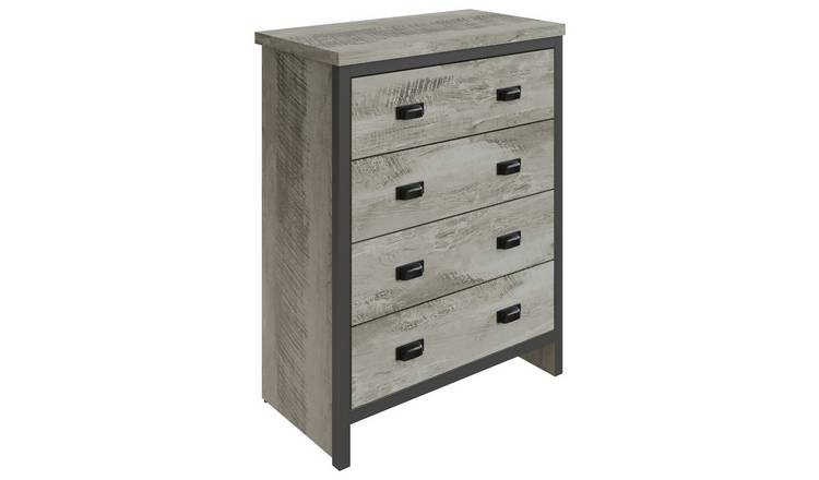 GFW Boston 4 Drawer Chest - Grey