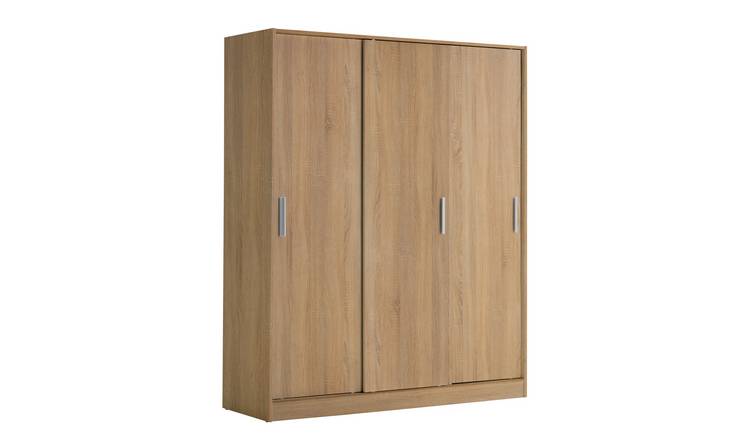 Argos Home Nova 3 Door Sliding Wardrobe - Oak