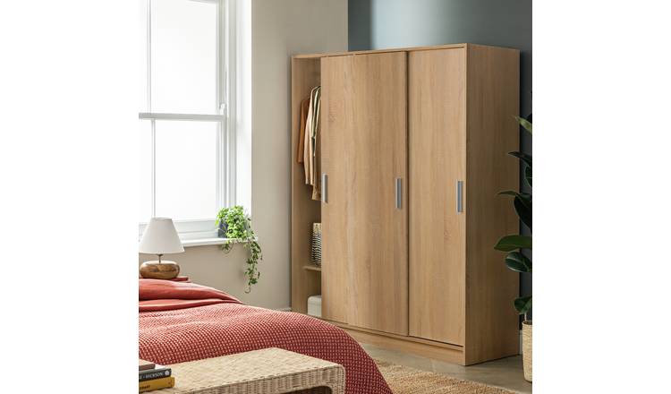 Argos Home Nova 3 Door Sliding Wardrobe - Oak