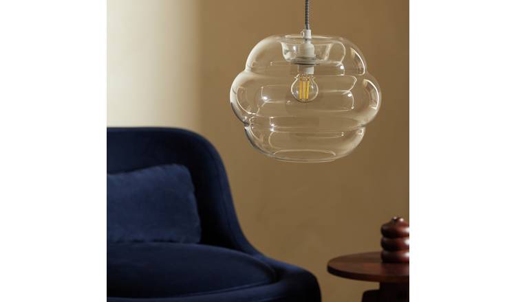 Habitat Clear Glass Honeycomb Easy Fit Lampshade - 25cm