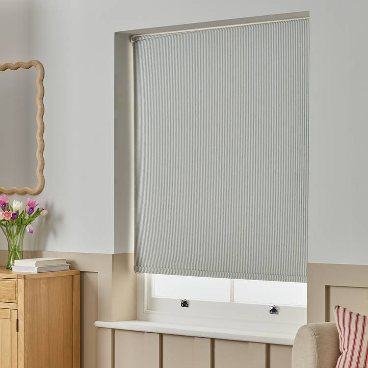 Habitat Stripe Blackout Blue Roller Blind - 120cm 0
