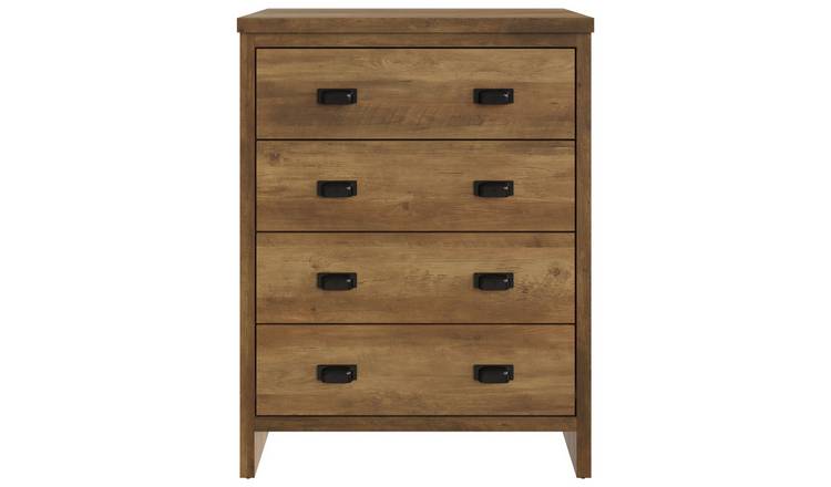 GFW Boston 4 Drawer Chest - Knotty Oak