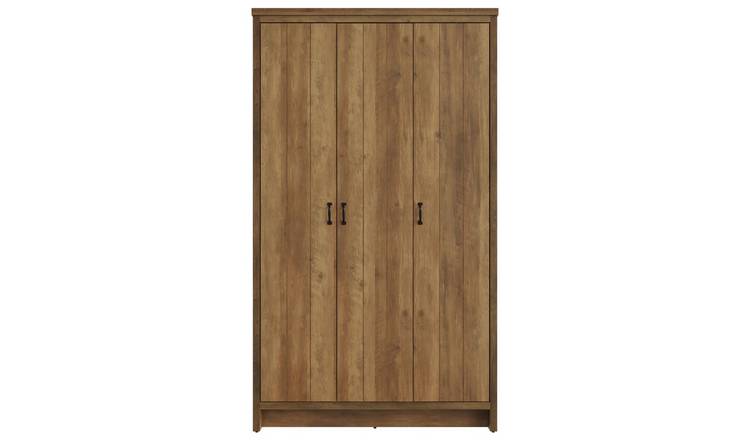 GFW Boston 3 Door Wardrobe - Oak