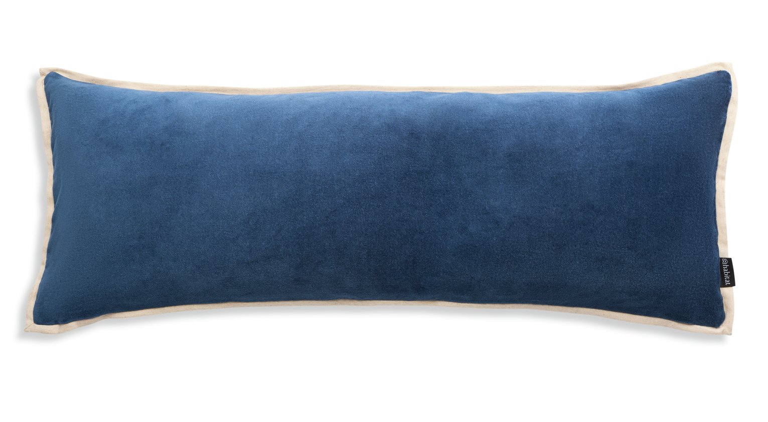 Federa per cuscino blu con decorazione morbida