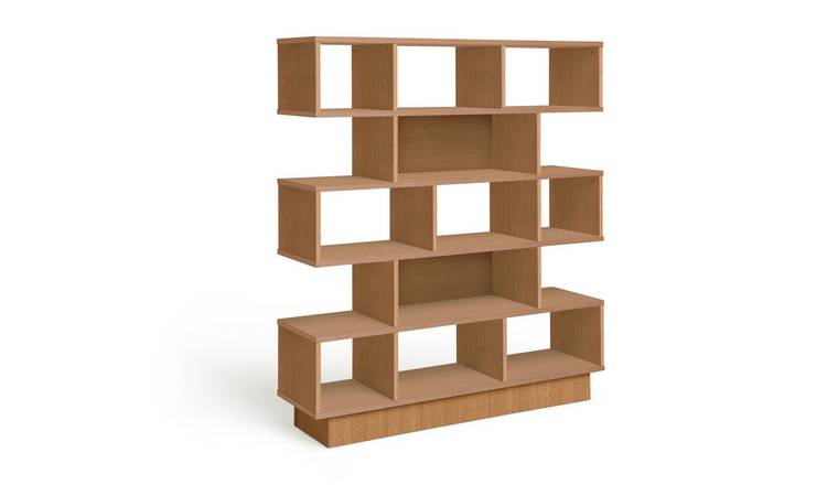 Argos Home Cube Wide Shelving Unit - Oak Effect