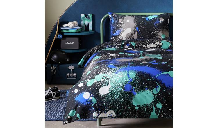 Argos Home Paint Splash Graffiti Kids Bedding Set - Double