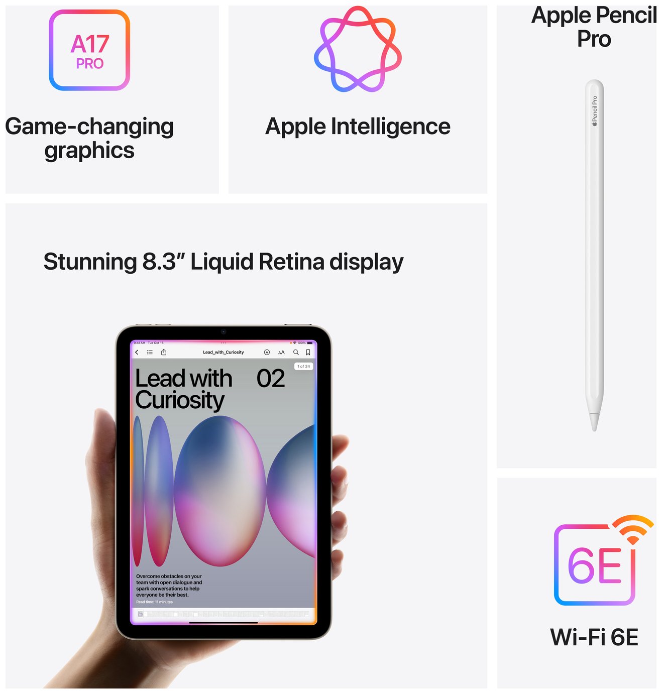 Buy Apple iPad mini 2024 8.3 Inch Wi-Fi 256GB - Starlight | iPad