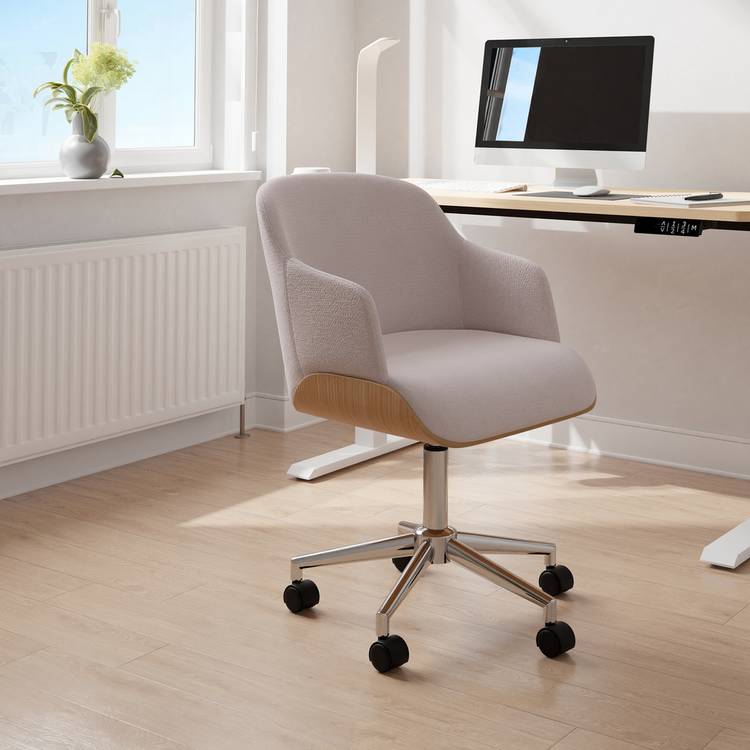 Koble Hedda Fabric Office Chair - Natural 0